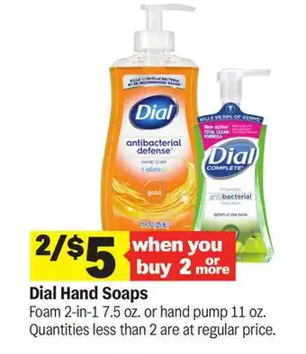 Meijer Dial Hand Soaps offer