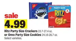 Meijer Ritz Party Size Crackers 23.7-27.4 oz. or Oreo Party Size Cookies 24.16-26.7 oz offer