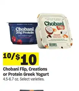 Meijer Chobani Flip, Creations or Protein Greek Yogurt offer