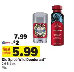 Meijer Old Spice Wild Deodorant offer