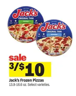 Meijer Jack's Frozen Pizzas offer