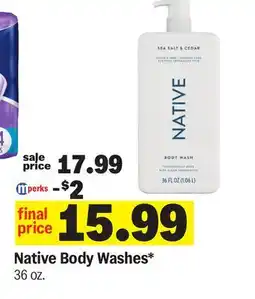 Meijer Native Body Washes offer