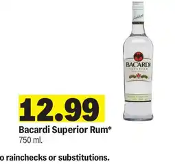 Meijer Bacardi Superior Rum offer