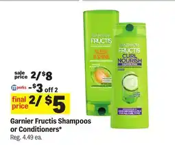Meijer Garnier Fructis Shampoos or Conditioners offer