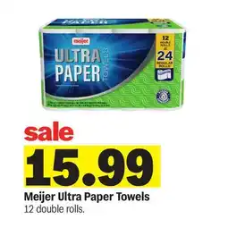 Meijer Meijer Ultra Paper Towels offer