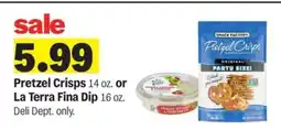 Meijer Pretzel Crisps or La Terra Fina Dip offer