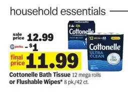 Meijer Cottonelle Bath Tissue or Flushable Wipes offer