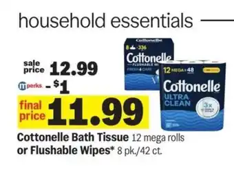 Cottonelle Bath Tissue or Flushable Wipes