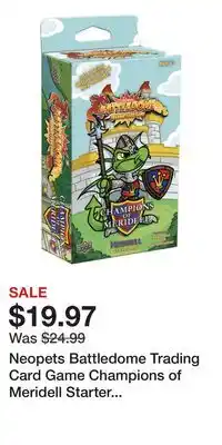 Game Stop Neopets Battledome Trading Card Game Champions of Meridell Starter Deck offer