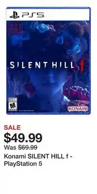 Game Stop Konami SILENT HILL f - PlayStation 5 offer