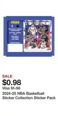 Game Stop 2024-25 NBA Basketball Sticker Collection Sticker Pack offer