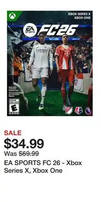 Game Stop EA SPORTS FC 26 - Xbox Series X, Xbox One offer