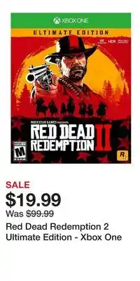 Game Stop Red Dead Redemption 2 Ultimate Edition - Xbox One offer