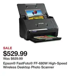 Office Depot Epson FastFoto FF-680W High-Speed Wireless Desktop Photo Scanner offer