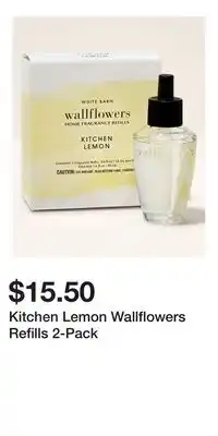Bath & Body Works Kitchen Lemon Wallflowers Refills 2-Pack offer