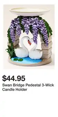 Bath & Body Works Swan Bridge Pedestal 3-Wick Candle Holder offer