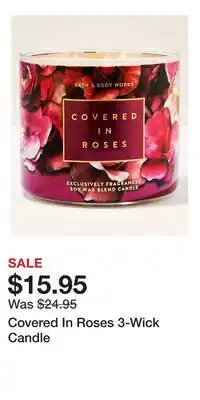 Bath & Body Works Covered In Roses 3-Wick Candle offer