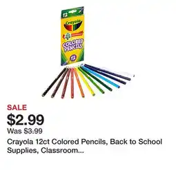 Office Depot Crayola 12ct Colored Pencils, Back to School Supplies, Classroom Must Haves offer