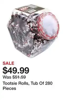 Office Depot Tootsie Rolls, Tub Of 280 Pieces offer