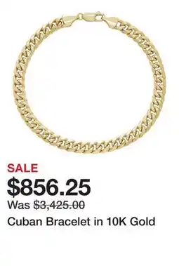 Belk Cuban Bracelet in 10K Gold offer