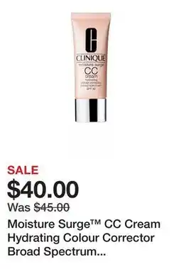 Belk Moisture Surge CC Cream Hydrating Colour Corrector Broad Spectrum SPF 30 offer