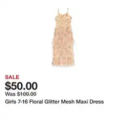 Belk Girls 7-16 Floral Glitter Mesh Maxi Dress offer