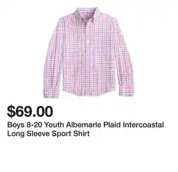 Belk Boys 8-20 Youth Albemarle Plaid Intercoastal Long Sleeve Sport Shirt offer