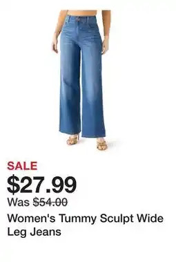 Belk Women's Tummy Sculpt Wide Leg Jeans offer