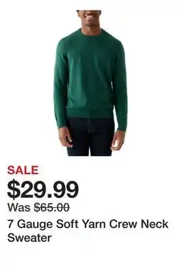 Belk 7 Gauge Soft Yarn Crew Neck Sweater offer