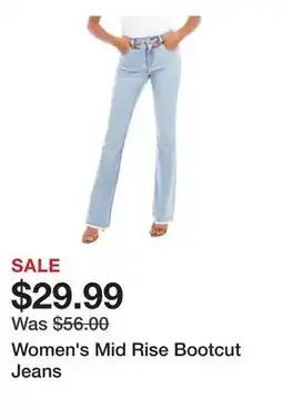 Belk Women's Mid Rise Bootcut Jeans offer