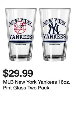 Belk MLB New York Yankees 16oz. Pint Glass Two Pack offer