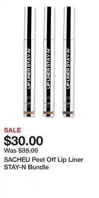 Ulta Beauty SACHEU Peel Off Lip Liner STAY-N Bundle offer