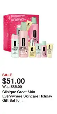 Ulta Beauty Clinique Great Skin Everywhere Skincare Holiday Gift Set for Combination Oily Skin offer