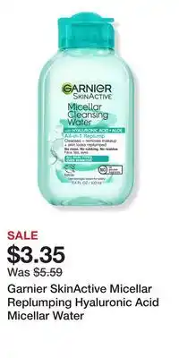 Ulta Beauty Garnier SkinActive Micellar Replumping Hyaluronic Acid Micellar Water offer
