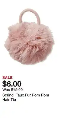 Ulta Beauty Scünci Faux Fur Pom Pom Hair Tie offer