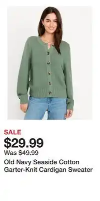 Old Navy Old Navy Seaside Cotton Garter-Knit Cardigan Sweater offer