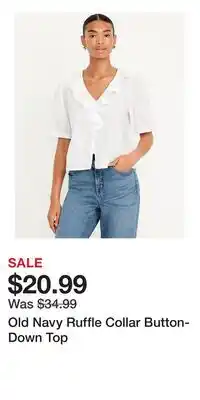 Old Navy Old Navy Ruffle Collar Button-Down Top offer
