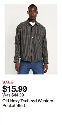 Old Navy Old Navy Textured Western Pocket Shirt offer