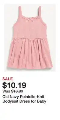 Old Navy Old Navy Pointelle-Knit Bodysuit Dress for Baby offer