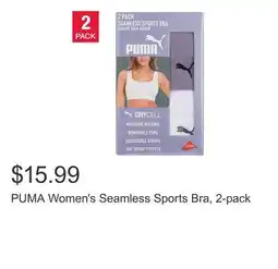 Costco PUMA Women's Seamless Sports Bra, 2-pack offer