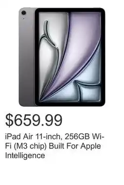 Costco iPad Air 11-inch, 256GB Wi-Fi (M3 chip) Built For Apple Intelligence offer