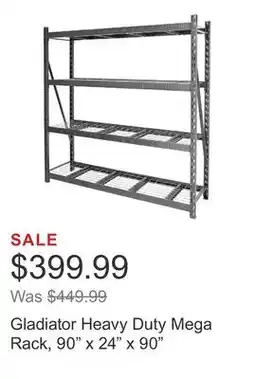 Costco Gladiator Heavy Duty Mega Rack, 90 x 24 x 90 offer