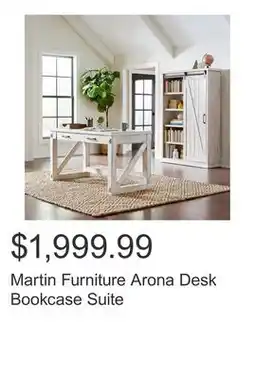 Costco Martin Furniture Arona Desk Bookcase Suite offer