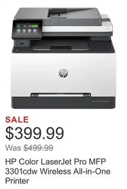 Costco HP Color LaserJet Pro MFP 3301cdw Wireless All-in-One Printer offer