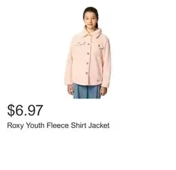 Costco Roxy Youth Fleece Shirt Jacket offer