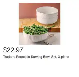 Costco Trudeau Porcelain Serving Bowl Set, 3-piece offer