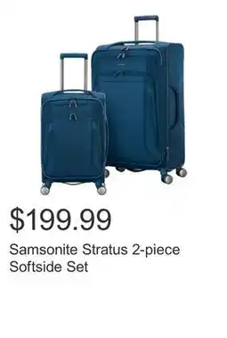 Costco Samsonite Stratus 2-piece Softside Set offer