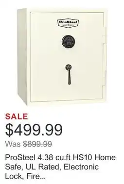 Costco ProSteel 4.38 cu.ft HS10 Home Safe, UL Rated, Electronic Lock, Fire Rated offer