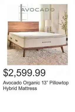 Costco Avocado Organic 13 Pillowtop Hybrid Mattress offer