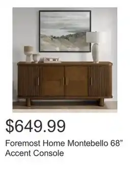 Costco Foremost Home Montebello 68 Accent Console offer